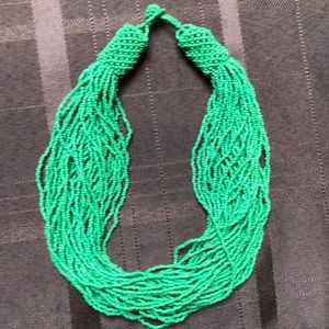 Green beaded necklace